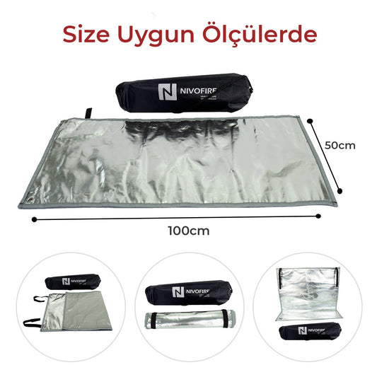 Çadır Sobası Altı Çok Amaçlı Yanmaz Mat