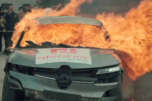 Elektrikli araç yangın battaniyesinin %100 elektrikli araçla testi