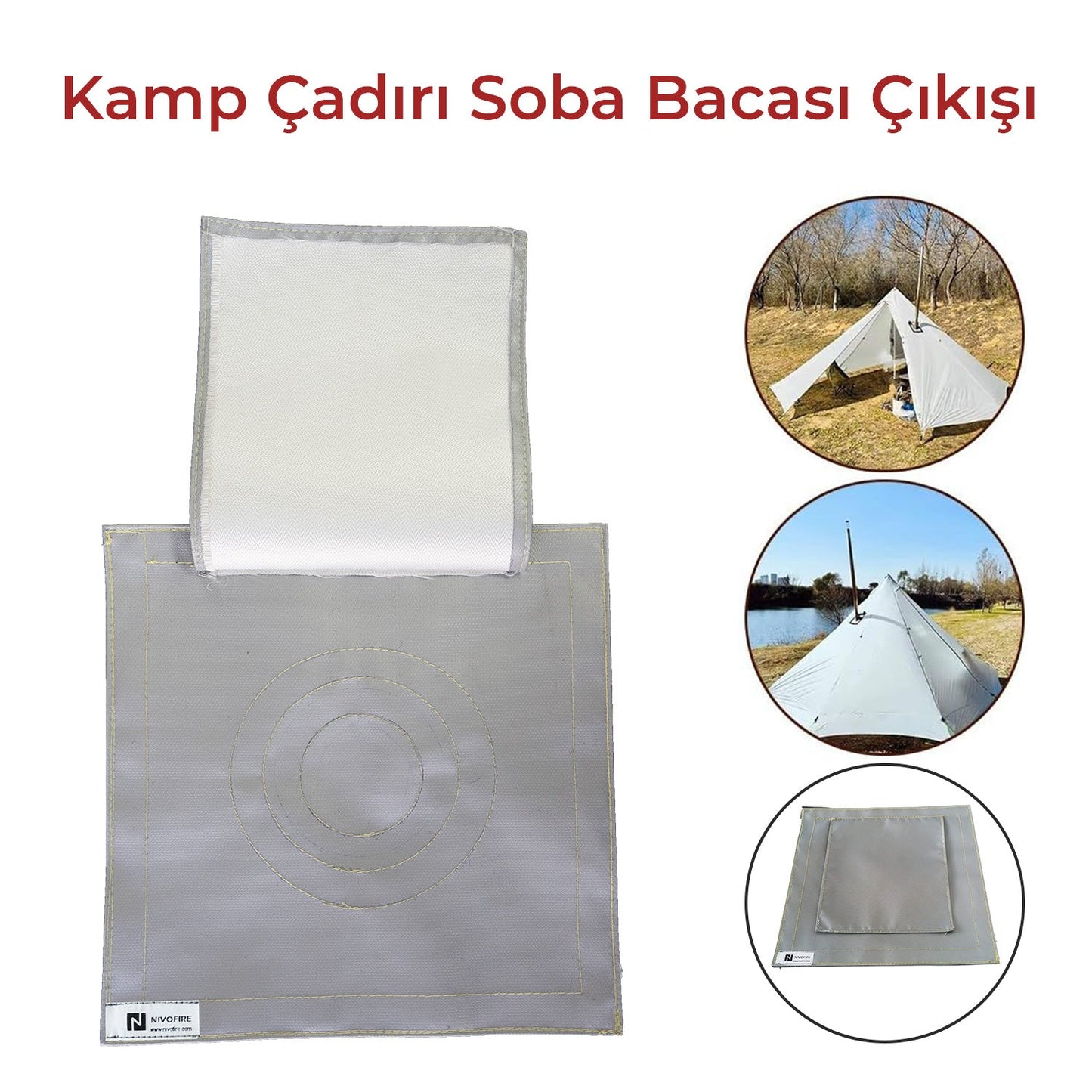 Kamp Çadırı Soba Bacası Çıkışı Tek Katlı